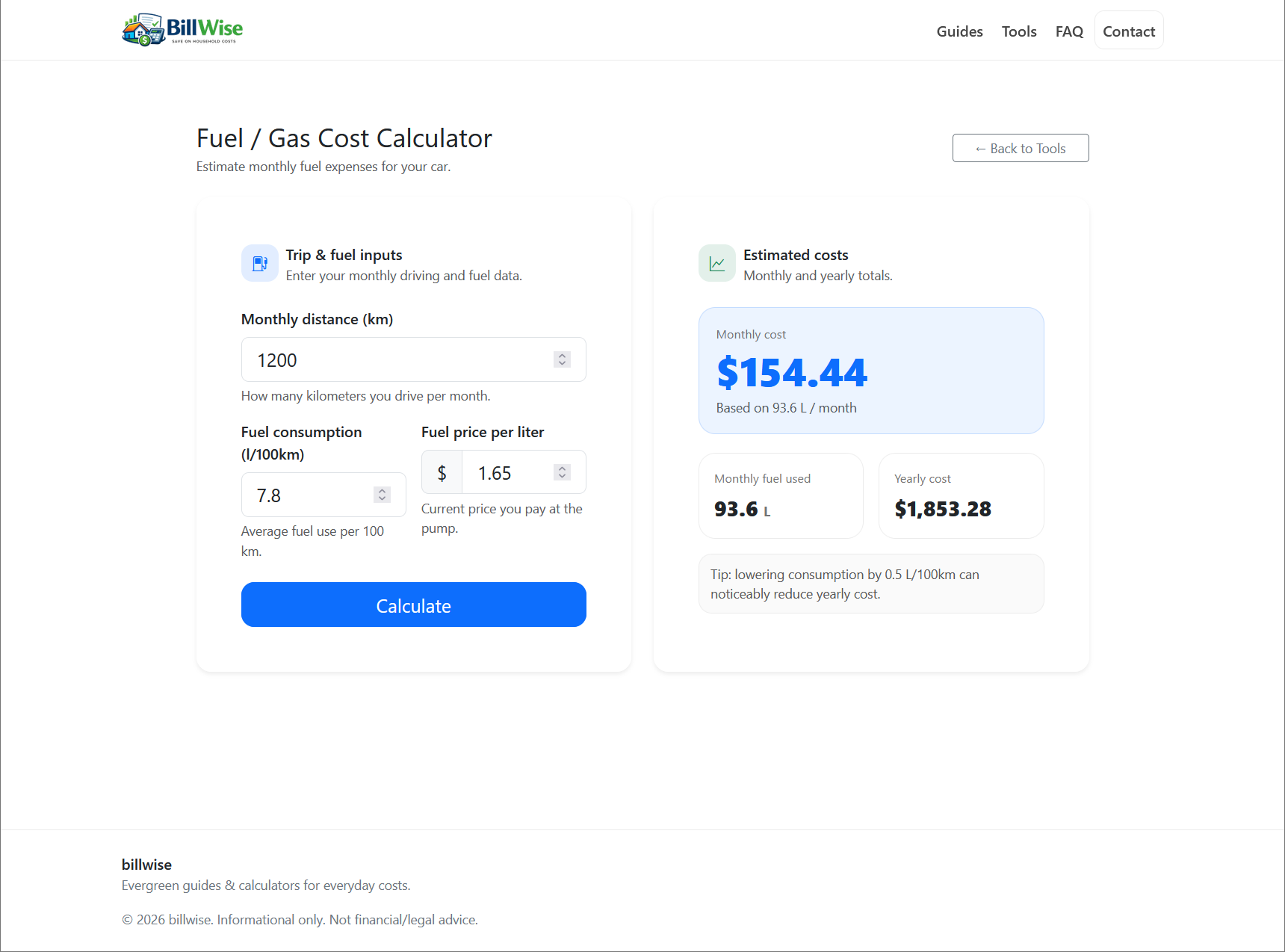 BillWise — Financial Tools & Guides Platform