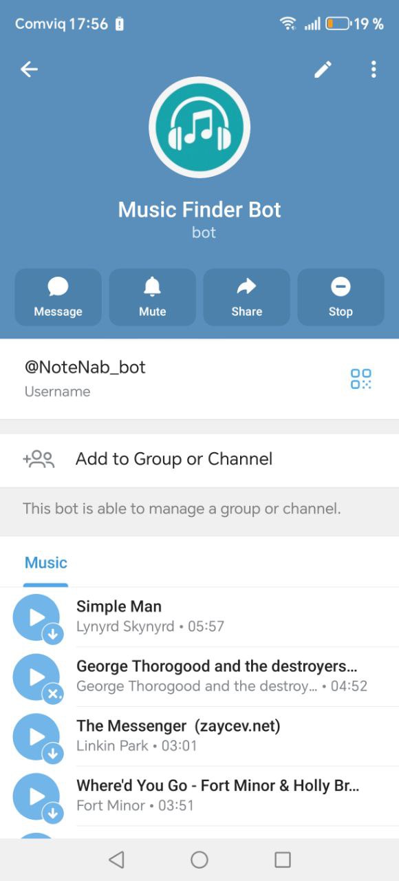 Music Finder Bot (Telegram)
